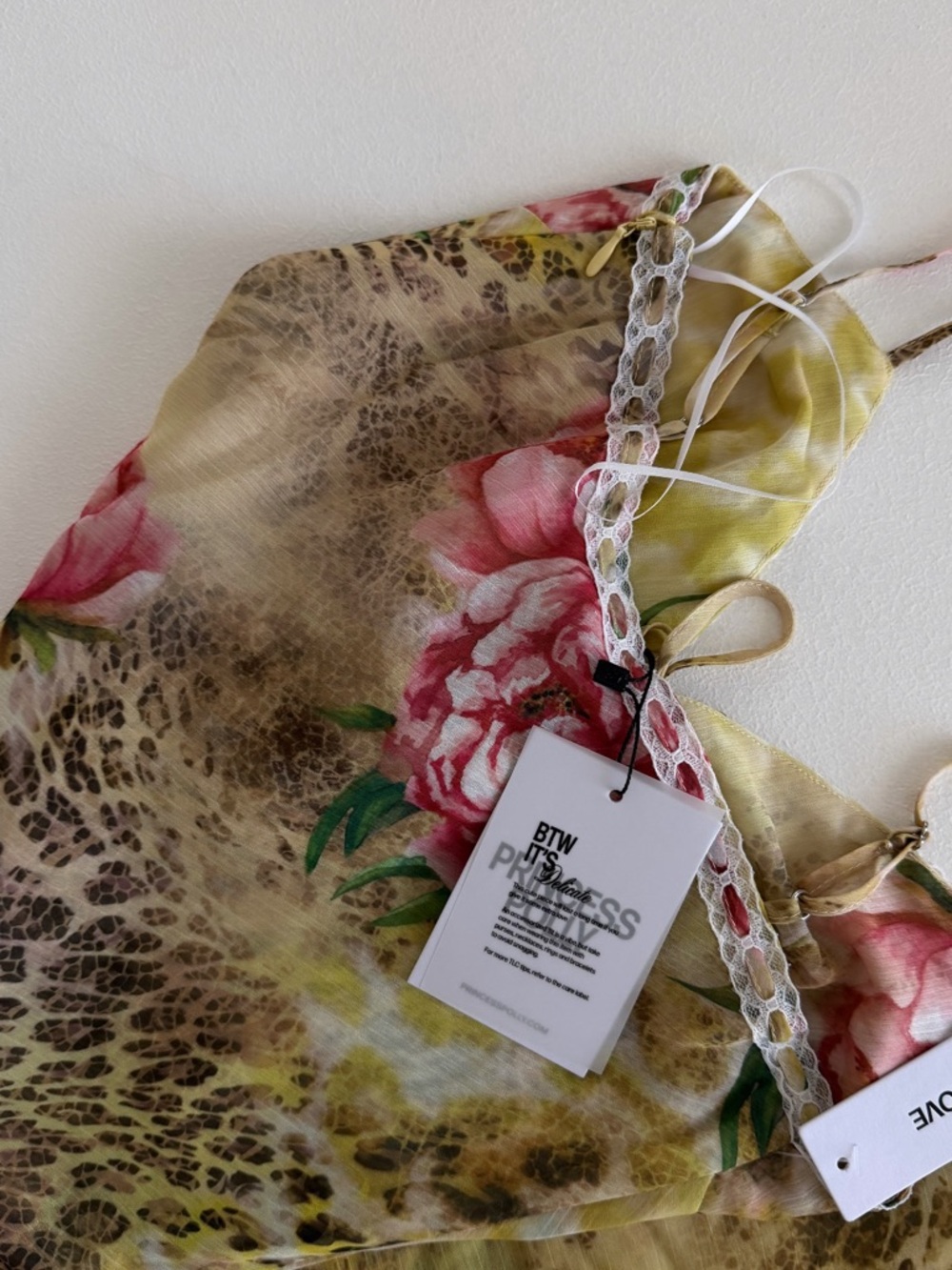 Princess Polly Yellow Floral & Leopard Print Slip Dress - Picture 7 of 7